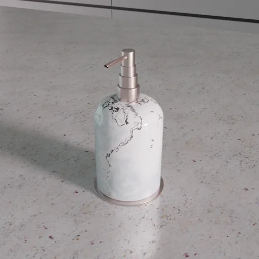Marble look soap dispenser