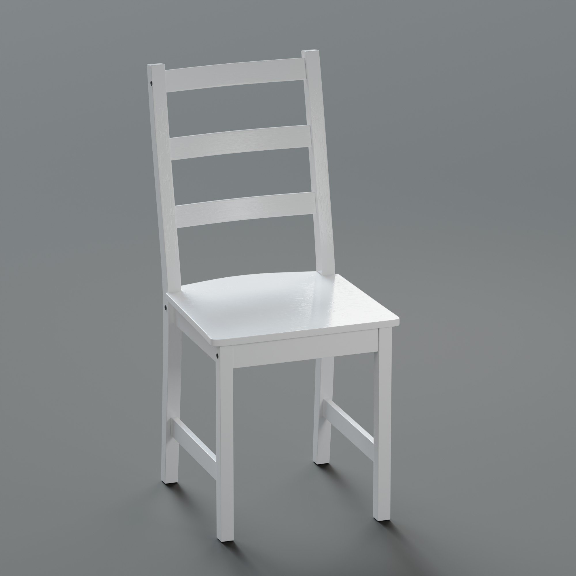 Ikea white kitchen chair | Sitting Chairs models | BlenderKit