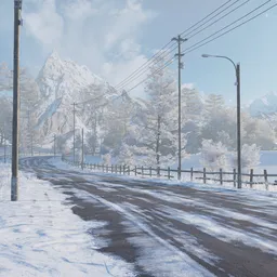 Country road in winter