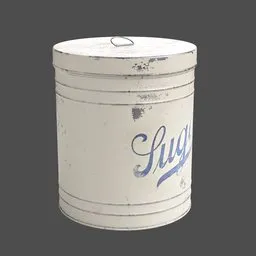 Vintage White Sugar Canister