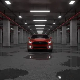 Underground Parking - For Car Rendering