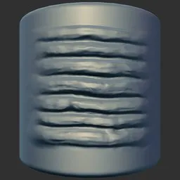 ER_Dragon Scale 272 3D sculpting brush effect for creating detailed reptilian textures on models in Blender.