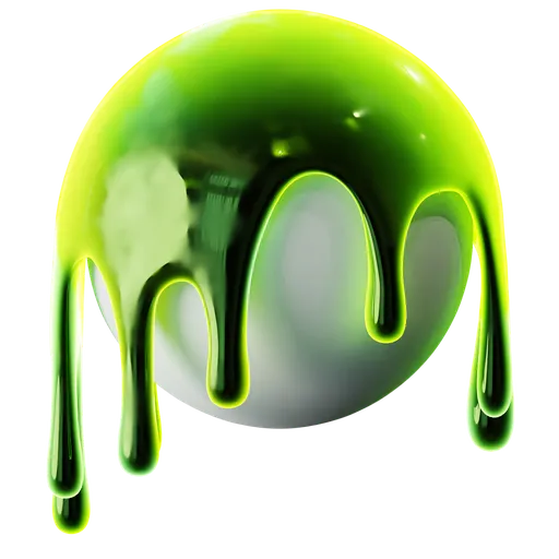 Glowing green Radioactive Uranium PBR material for Blender 3D with procedural shader configuration.