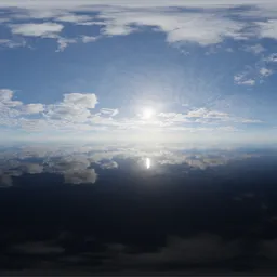 Sunny Clouds Day Ocean