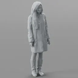 Lowpoly Female Standing