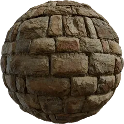 High-quality PBR rustic stone wall texture for 3D modeling by Dimitrios Savva, ideal for Blender and other CG applications.