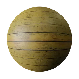 Painted wooden planks