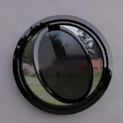 Minimalist Aesthetic Iron Round Window