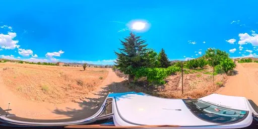 Rural Dirt Road Sunny Countryside HDRI