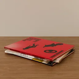 Stacked Magazine Set Red