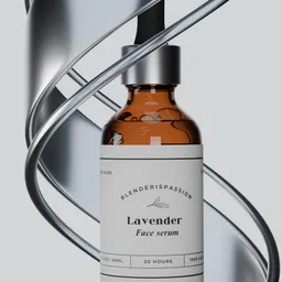 Minimal Cosmetic Bottle Product Scene