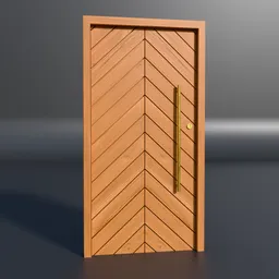 Wooden exterior door