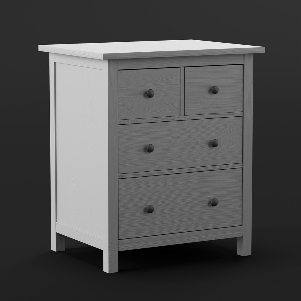 IKEA Dresser Hemnes Light Grey Commodes Models BlenderKit   Thumbnail Ab6ce017 E600 4a16 B1ca 4d4a685de225 .1024x1024 Q85 