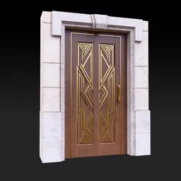 Classic Zigzag Art Deco Door