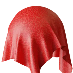 Flat Grain Red Leather