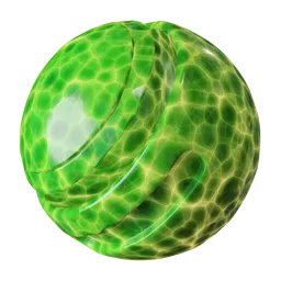 Green-yellow crystal glass