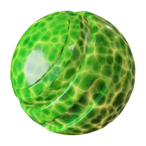 Green-yellow crystal glass