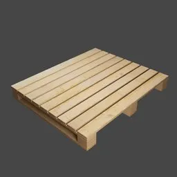 3D-rendered wooden pallet model with high-detail textures, perfect for Blender 3D asset libraries.