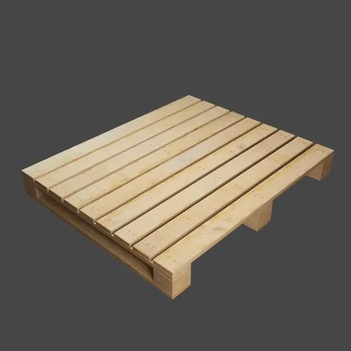 3D-rendered wooden pallet model with high-detail textures, perfect for Blender 3D asset libraries.
