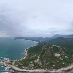 Sea island mountain cloud