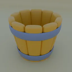 Cartoony Wooden Bucket