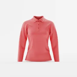 Women Long Sleeve Polo tee Shirt