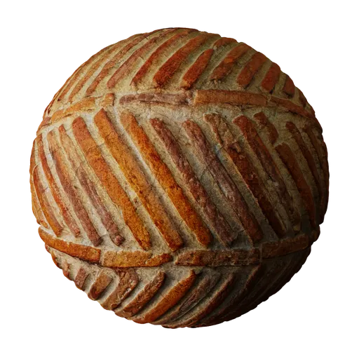 Brick herringbone Cracked
