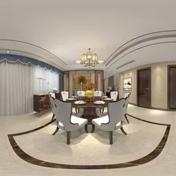 Warm Light Dining room