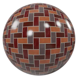 High-quality multi-tiles floor texture for Blender 3D, featuring ultra-realistic PBR design with 4K resolution.