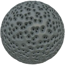 Realistic perforated metal texture for 3D rendering in Blender, ideal for PBR workflows.