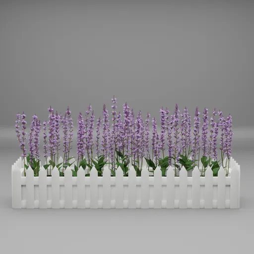 Lavender Flower Fence Planter