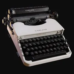 1932 Flat-Top Typewriter White