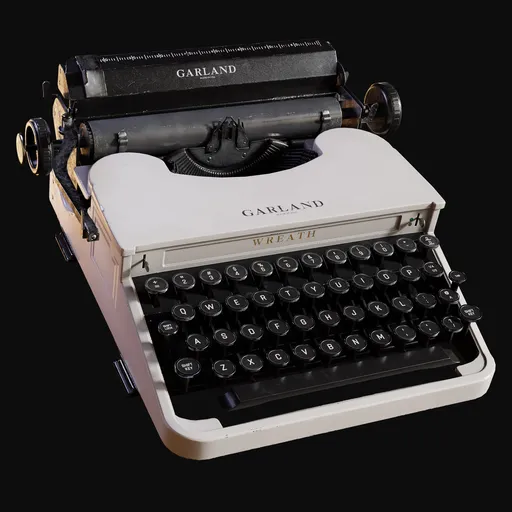 1932 Flat-Top Typewriter White
