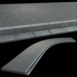 Realistic shapeable Street Floor