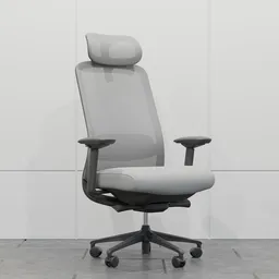 Light Gray Mesh Office Chair