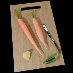 Rustic Kitchen Prep Board with Vegetations