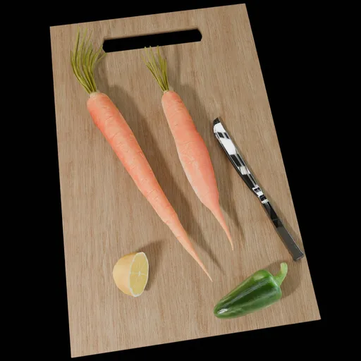 Rustic Kitchen Prep Board with Vegetations