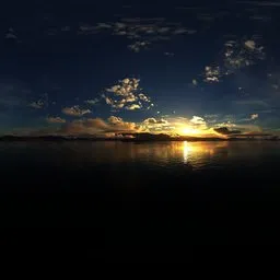 Sunset at Lake with Mountains