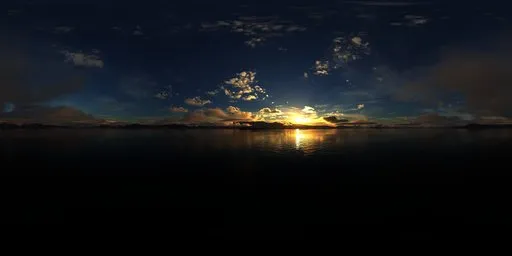 Sunset at Lake with Mountains