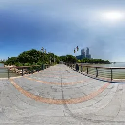 Beachfront terrace during the day