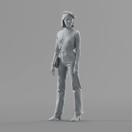 Lowpoly Female Standing
