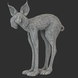 Lynx stone statue