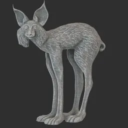 Lynx stone statue