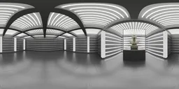 Futuristic LED Gallery Interior