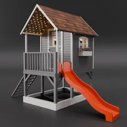 Outdoor Wooden Playhouse