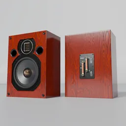 Hi Fi Audio Monitor 7 inch red  wood