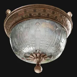 Proto-Deco Electrolier Ceiling Light