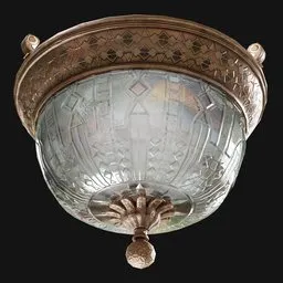 Proto-Deco Electrolier Ceiling Light