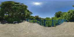 Rest platform under the bright sunshine