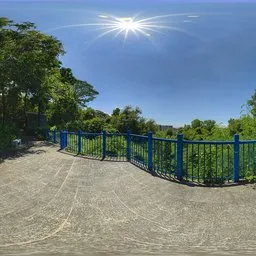 Rest platform under the bright sunshine